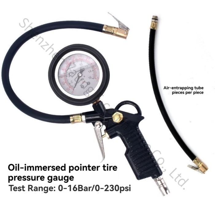 Automobile Tire Pressure Gauge Motorcycle Air Charging Gun Pressure Gauge Pressure Gauge Tire Detec
