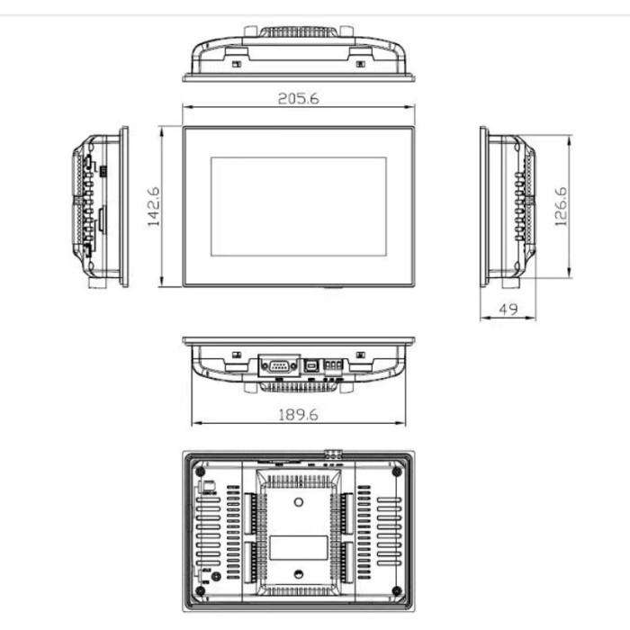 Display TP70P-22XA1R Zhongda PLC Touch Screen All-in-one Machine TP70P-22XA1T