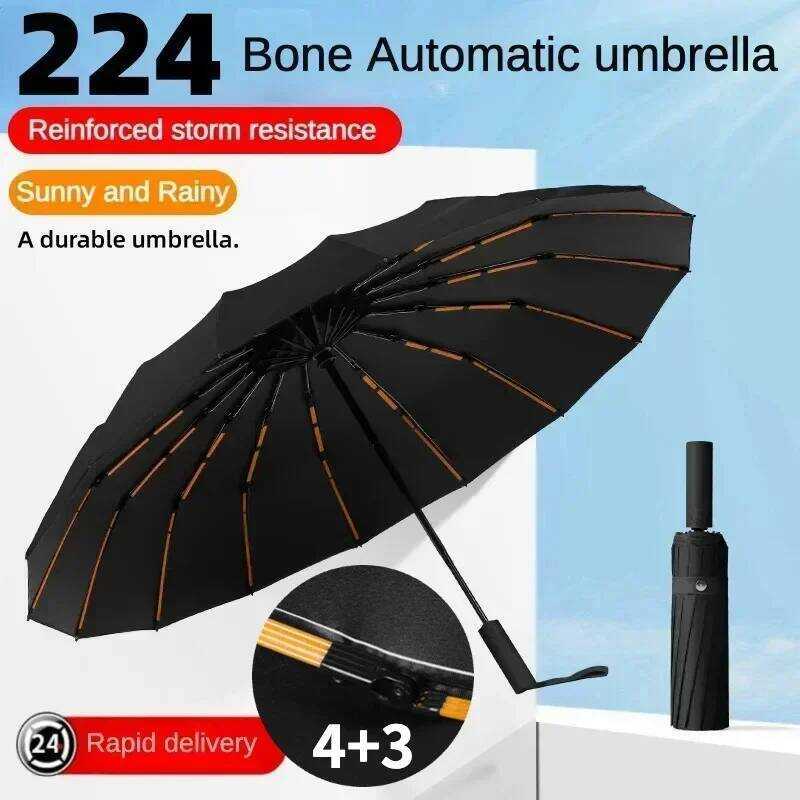 utomatic Folding Men's Umbrella,16K Windproof Strong Storm-Ant Large Strong Parasol Umbrellas Women