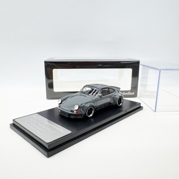 MC 1: 64 Porsche Porsche RWB 930 โมเดลรถจําลองหางเป็ดซีเมนต์เคลือบสีเทาโมเดลรถ