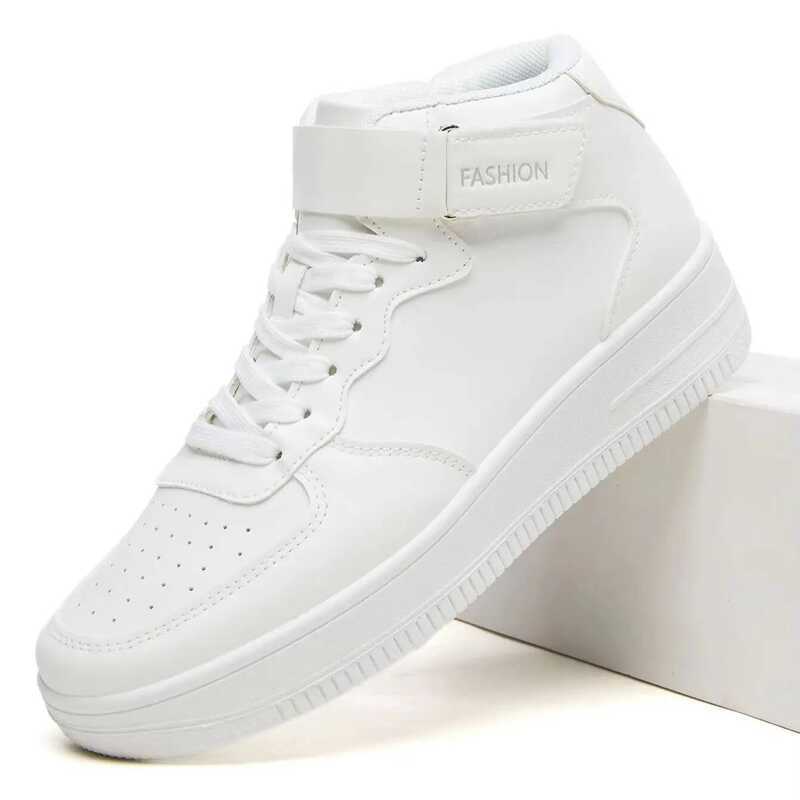 High Top Sneakers Strap Fashion Casual Shoes Breathable Platform Walking Shoes Streetwear Footwear