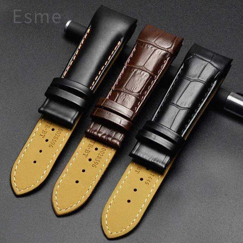 ▥ สําหรับ Tissot 1853 Couturier Arc Interface Watchband ผีเสื้อ Clasp ชาย Cowhide หนังสายนาฬิกา