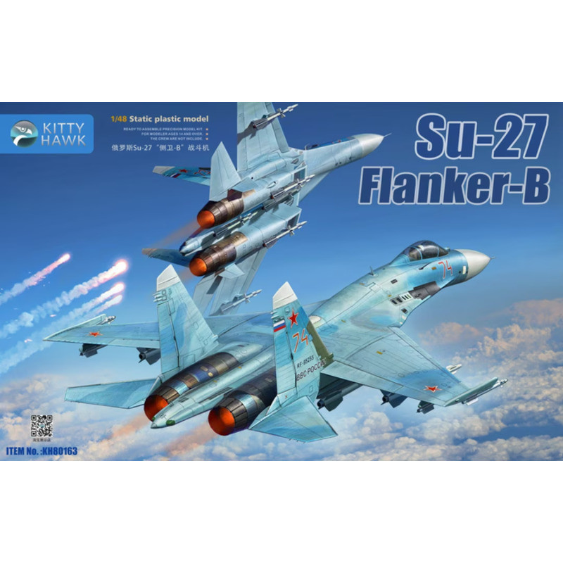 Kitty Hawk KH80163 Su-27 Flanker-B Su-27P\SK\SM 1/48 Static model kit