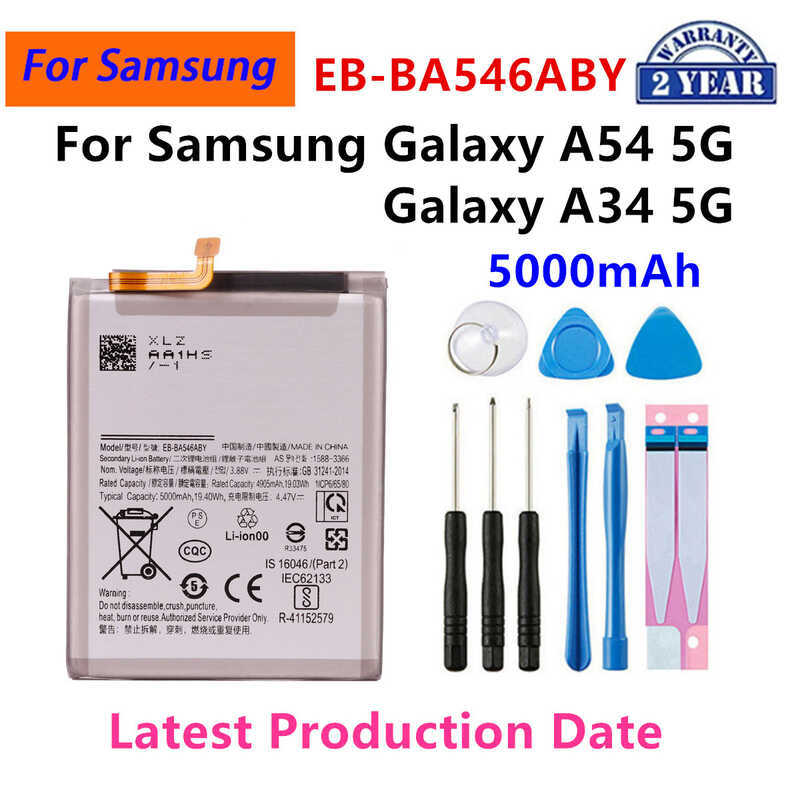 Eb-Ba546aby Eb-Ba156aby Eb-Ba246aby แบตเตอรี่สำหรับ Galaxy A54 A34 A51 A42 A32 A25 A24 A13 A15 5G A