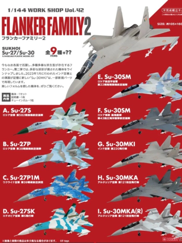F-toys 1/144 Guard Family 2 Su27/30 Fighter Pre-Painted Semi-Fused Model Ready Stock Out of Print Ca