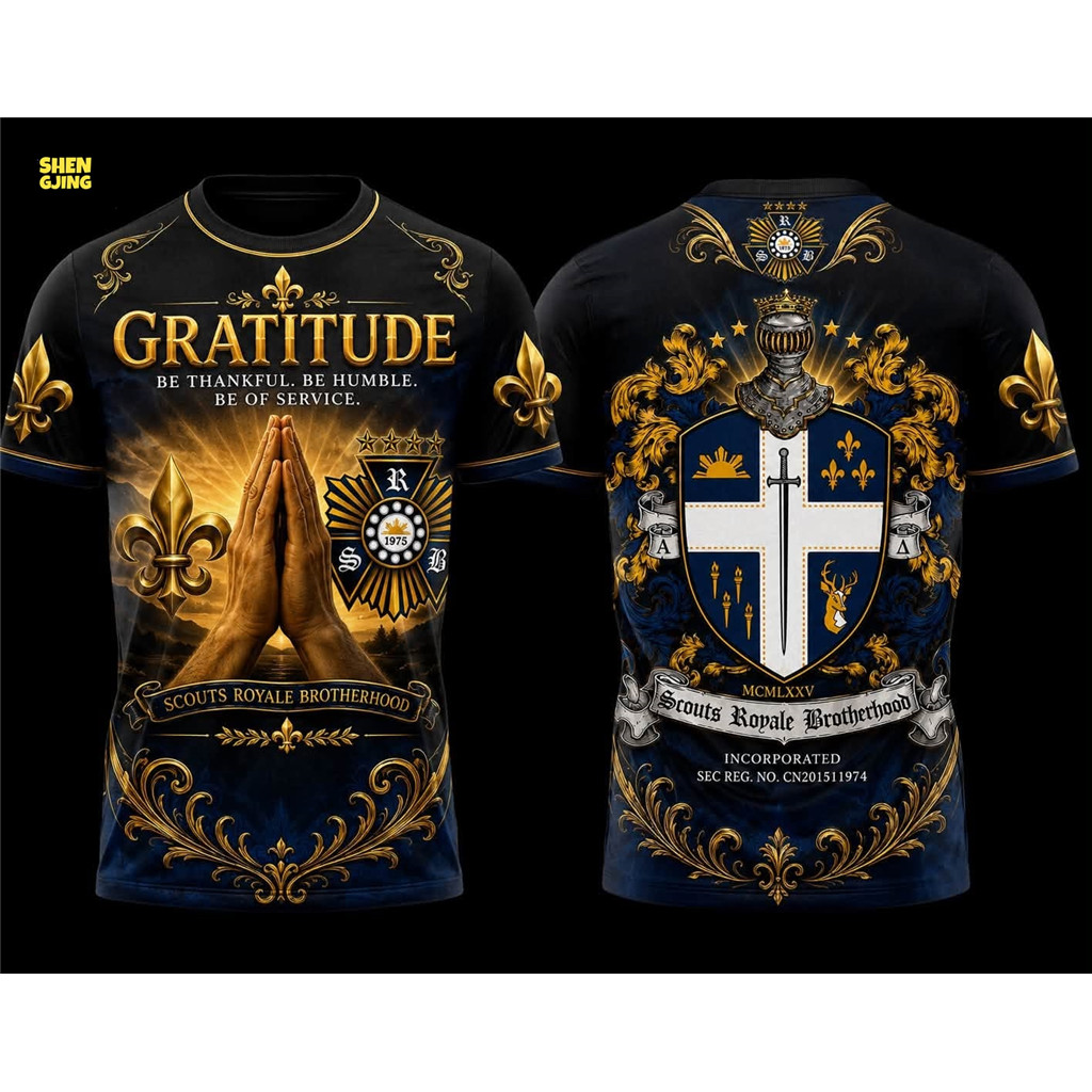 SJ-ใหม่สไตล์ SRB Scouts Royale Brotherhood Sport Jersey พิมพ์เต็มรอบคอที่กําหนดเองชื่อและโลโก้