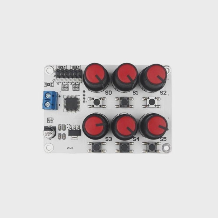 6-way Rotary Knob Servo Drive Controller Servo Tester 5-8.4V Robot Arm and Manipulator Drive Contro