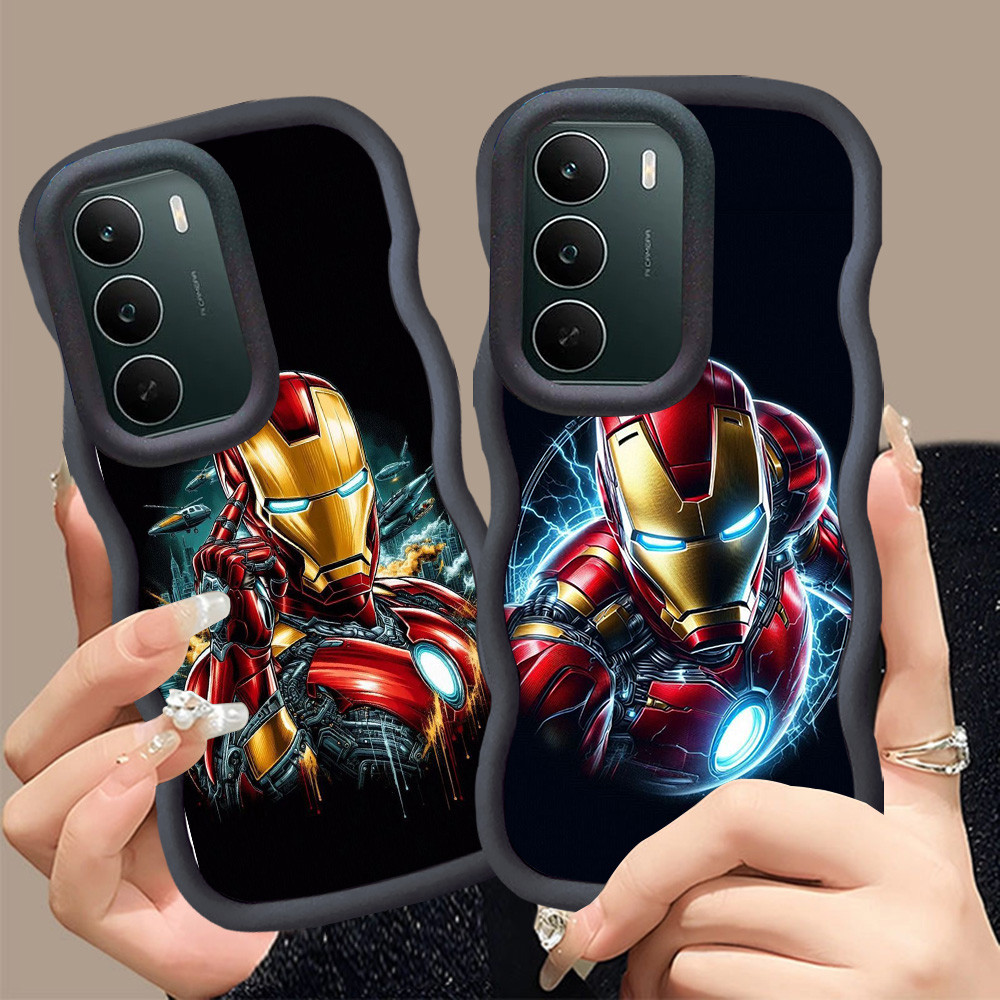 MERAH A-17 Iron Man Casing สําหรับ Infinix HOT 30i 60 40i ITEL City 100 60i สีดําสีแดงสีชมพูกรณี