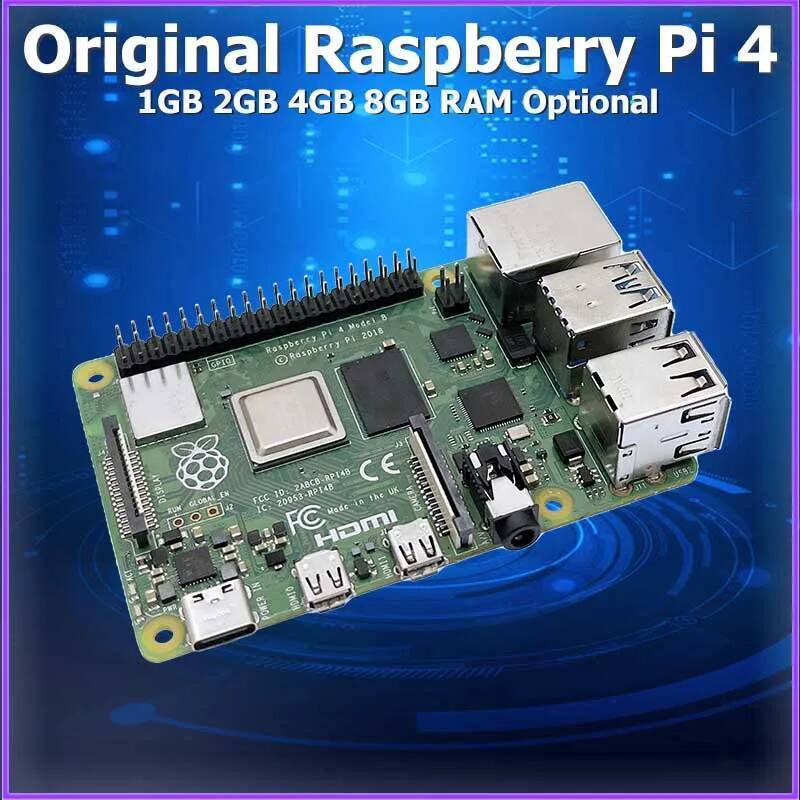 C Original Raspberry Pi 4 รุ่น B Pi 4B 1GB 2GB 4GB 8GB RAM อุปกรณ์เสริม