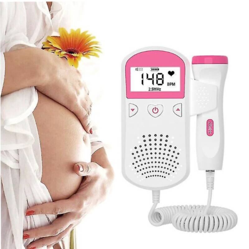 Doppler Fetal Heart Rate Monitor วัสดุ Abs พร้อมการขยายเสียงสําหรับการตั้งครรภ์