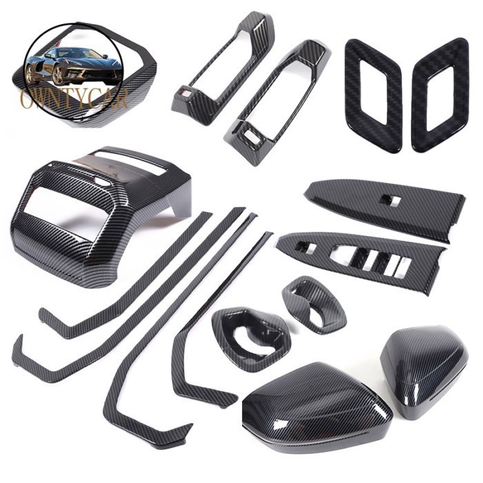 For BMW 7 i7 Series G70 2023-2025 ABS carbon fiber Car Shift panel Rear Air Vent Frame Glass Liftin
