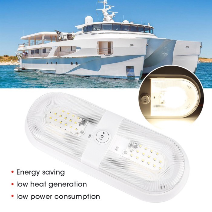 Car Dome Reading Light RV Ceiling Light Dome Light Bulb RV Ceiling Light LED Fixture Double Dome 45