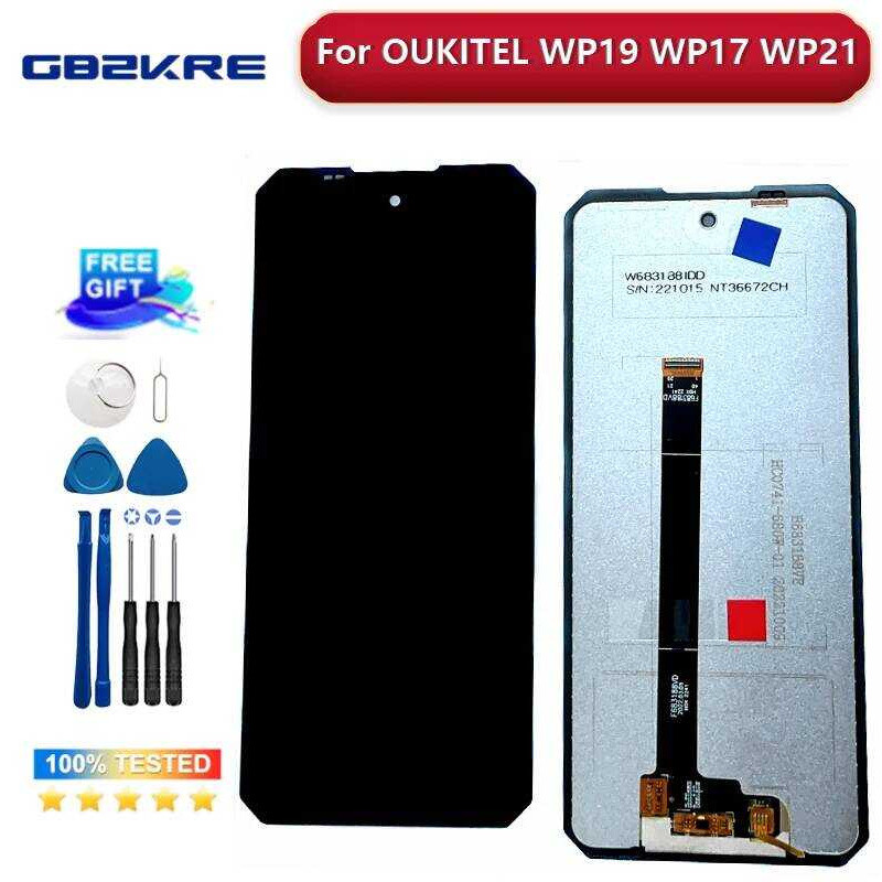 หน้าจอ LCD ใหม่แท้สำหรับ Oukitel WP19 WP17 WP21 WP27 พร้อมเซ็นเซอร์หน้าจอสัมผัสสำหรับเปลี่ยนหน้าจอ O