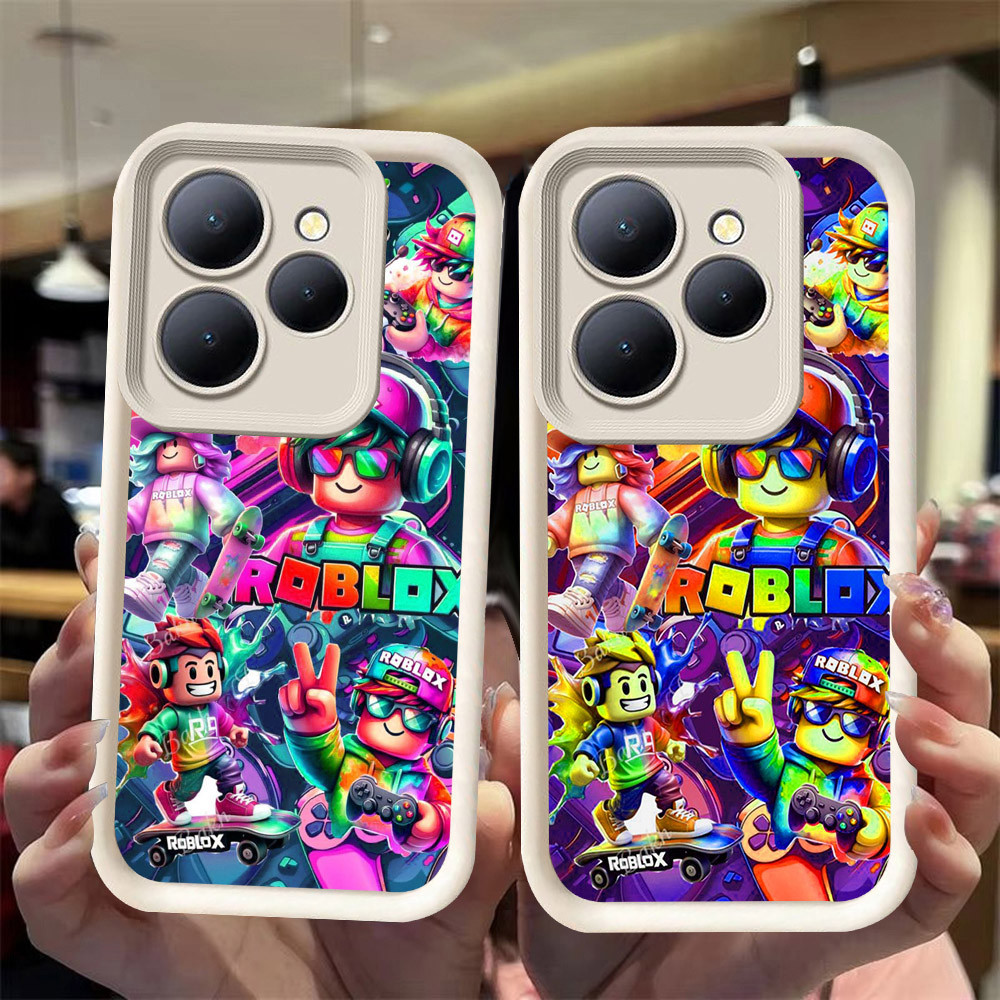 J-32 Roblox ดำขาวชมพูเคสโทรศัพท์หรับ Infinix Smart Hot 50i 30 30i 8 HD 40i Plus Pro Play