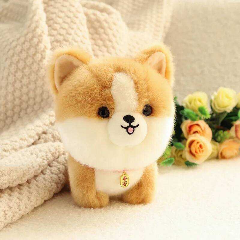 Gift Cute Puppy Doll Plush Toy Husky Doll Corgi Doll Simulation Animal Plush Doll Children Toy Gift