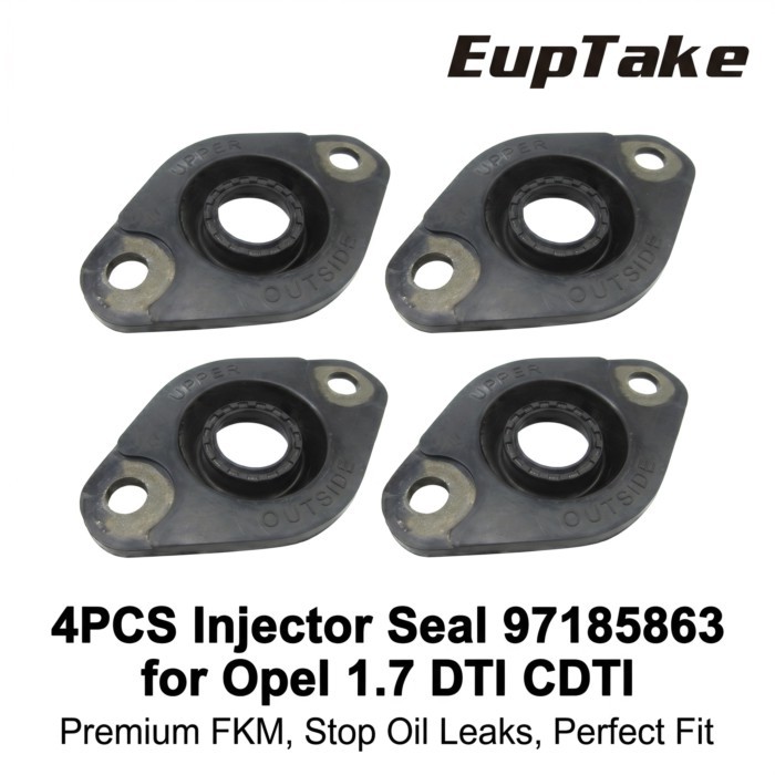 4PCS Rocker Cover Injector Seal 97185863 for Opel Astra G H Corsa C Combo Meriva A 1.7 DTI CDTI Die