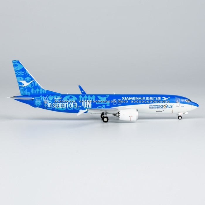 พร้อมสต็อก NG ยี่ห้อ 1: 400 Xiamen Airlines United Nations B737Max8 B-20CP เครื่องบินรุ่น Out of Pri
