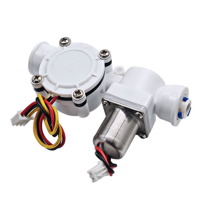 1/4 Integrated Water Flow Meter flow Pulse Solenoid Valve