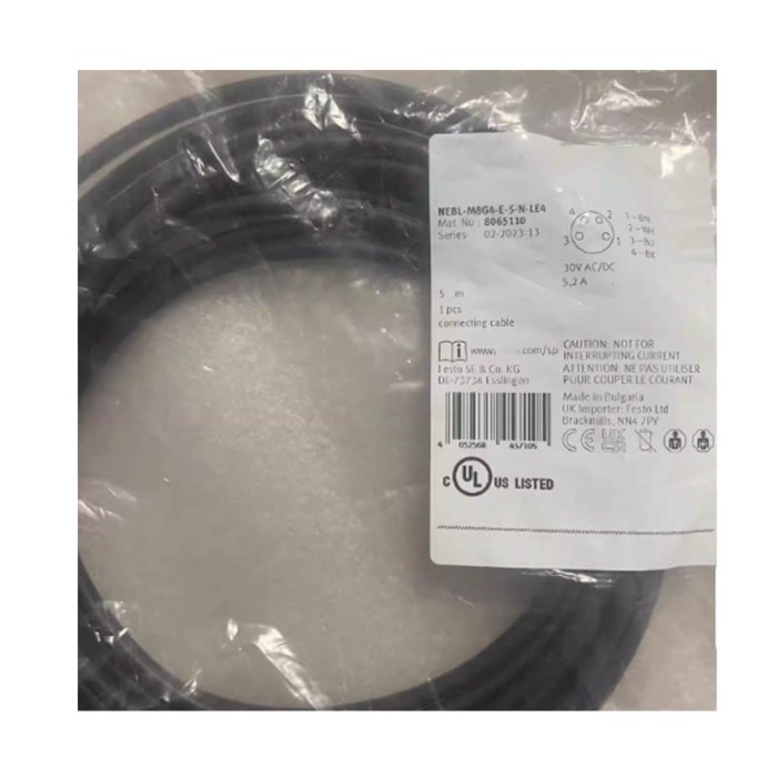 Connecting cables NEBL-M8G4-E-5-N-LE4 8065110 NEBL-M8G4-E-10-N-LE4 8065117 NEBL-M8G4-E-2-N-M8G4 806