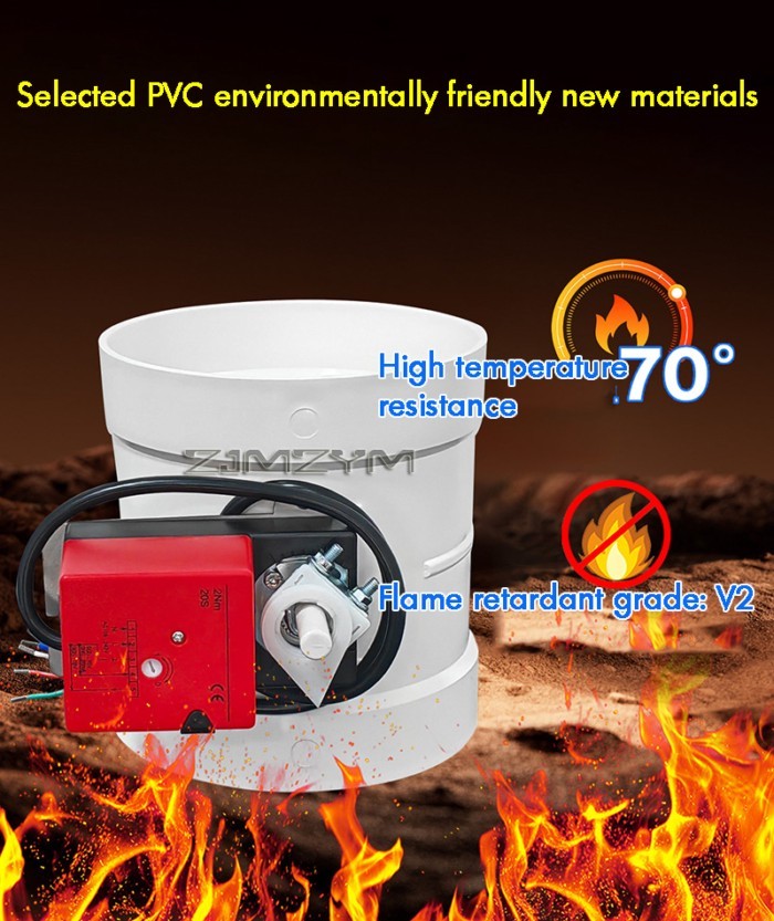 Diameter - 51 63 76 110mm 3 Positions 24/220v - Motorized Damper Vent 2N HVAC ducting Valve motoris