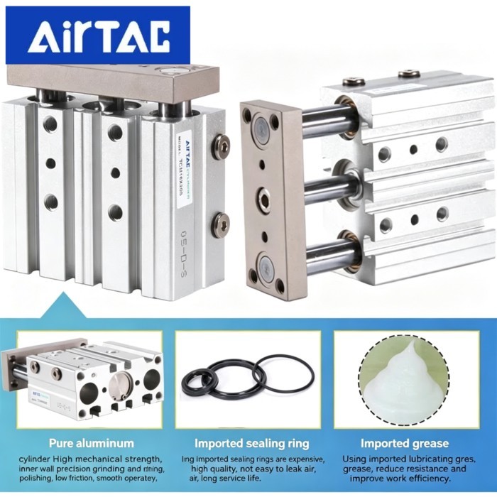 Airtac Compact Guide Cylinder TCL TCM12-10Z TCM16-20Z TCM20-30Z TCM25-40Z TCM32-50Z TCM40-75Z TCM50