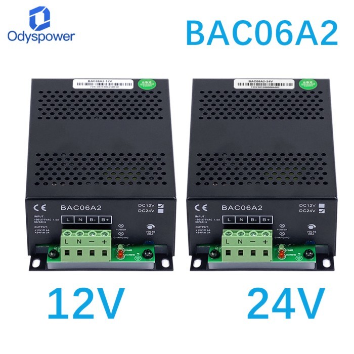 BAC06A2-12v 24V Automotive Smart Battery Charger Diesel Generator Set Battery Float Charger DC 12V