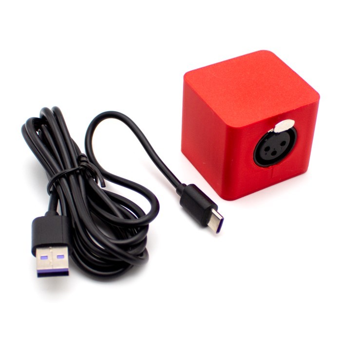 MIDI to DMX Converter Box  USB-C, Compact Size for DMX Lighting Control