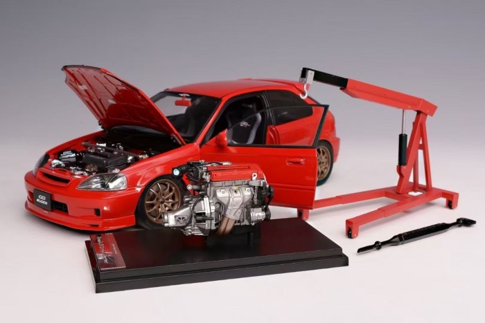 MOTOR HELIX 1/18 Alloy Full Open Model: Honda Civic TYPE R (EK9)