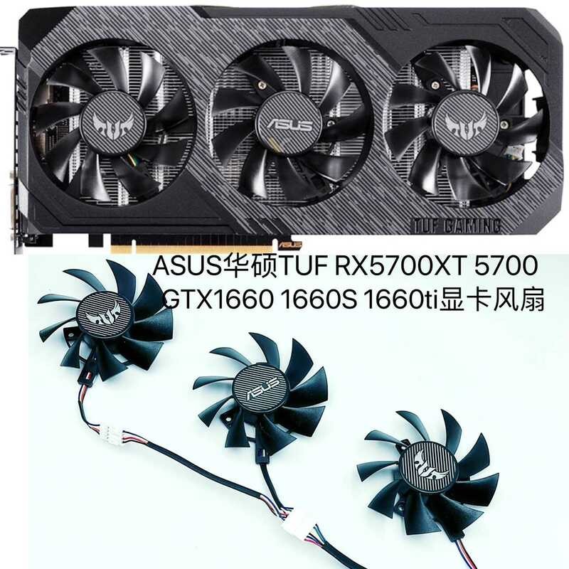 ASUS/ASUS RX 5700/RX5700 XT TUF GTX1660S 1660TUF กราฟิกการ์ดพัดลมเงียบ