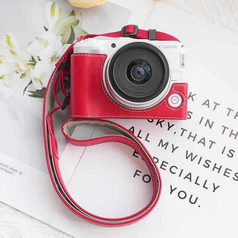 เหมาะสําหรับกระเป๋ากล้อง Canon R50V เคสหนัง V1 เคสป้องกัน Canon R50V1 ฐานเคสซิลิโคนเคสนิ่ม