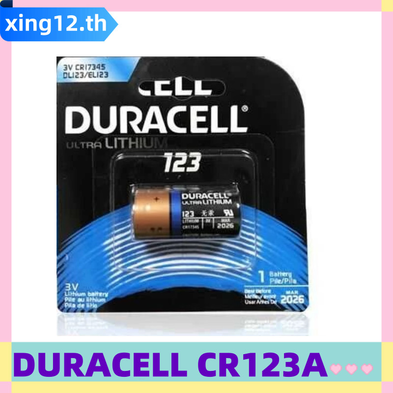 DURACELL CR123A CR123 แบตเตอรี่ลิเธียม 3V สําหรับออดกล้อง