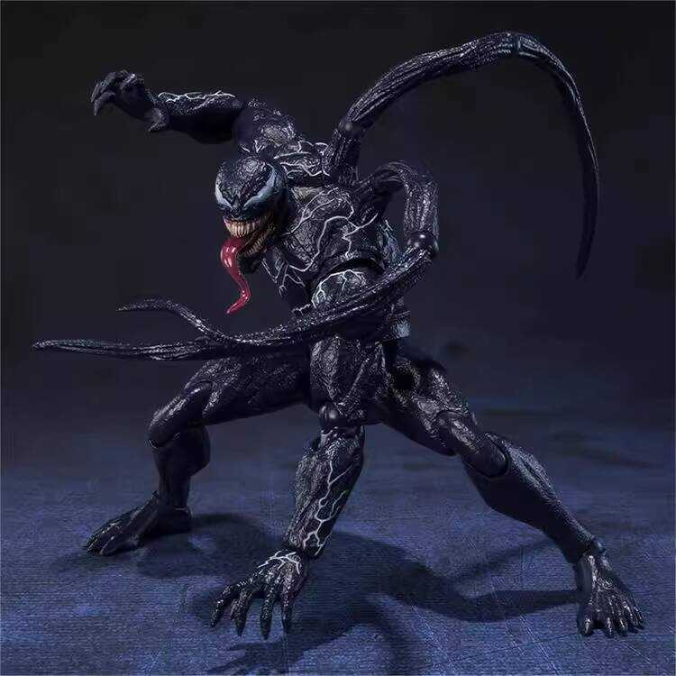 ในประเทศ 23 ซม. SHF Venom Venom Marvel Extraordinary Spiderman Venom Joint เคลื่อนย้ายได้ของเล่น