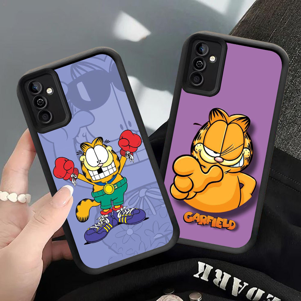 CK-58 Garfield น่ารักกันกระแทกสําหรับ Samsung A55 A54 M15 S25 S24 S21 FE Ultra