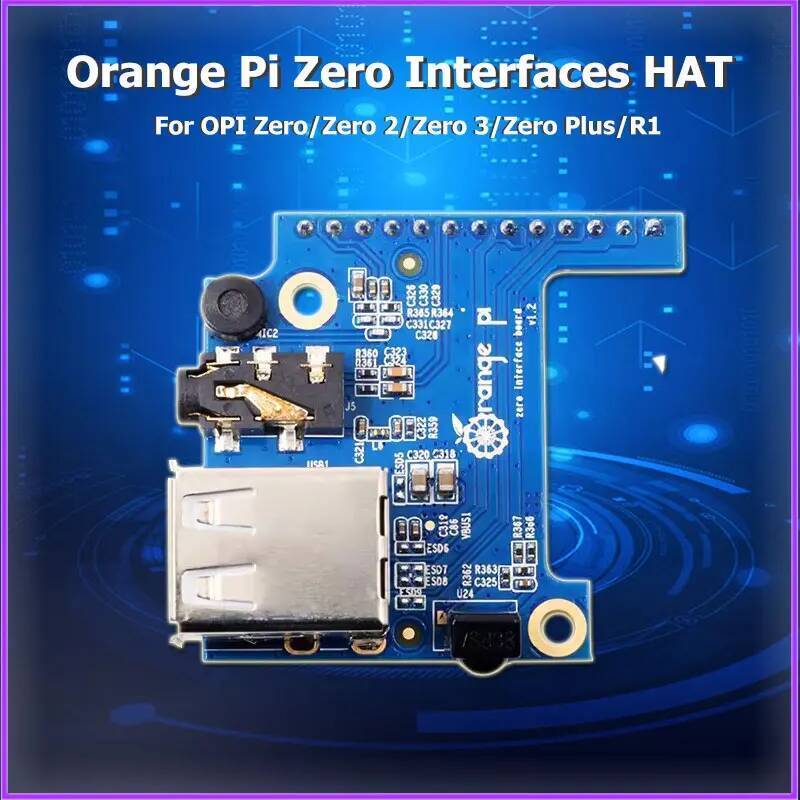 C Orange Pi Zero Expansion Board USB 2.0 x 2 Audio Video Mic IR Receiver OPi Interface HAT สําหรับ O