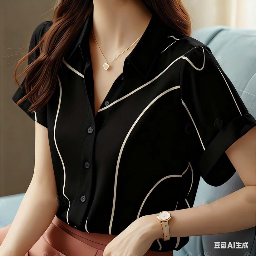 เสื้อเชิ้ตมินิมอลสําหรับผู้หญิง เสื้อผ้า เสื้อเชิ้ตสีดํา เสื้อเชิ้ตพิมพ์ลายเต็ม เสื้อเชิ้ตกราฟฟิตี เสื้อฮาวาย เสื้อลําลองแขนสั้น ขนาดใหญ่เกินไป เสื้อสําหรับผ 24