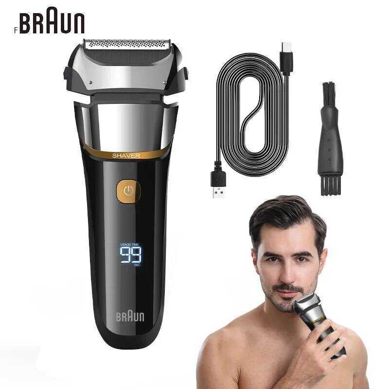 Orii Fang BRAUN FK608 เครื่องโกนหนวดไฟฟ้า 4D ผู้ชายชาร์จโกนหนวดเครามีดโกน Trimmer hine สําหรับตัดผม