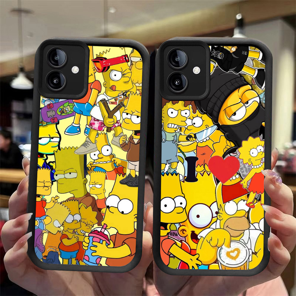 J-36 The Simpson ดำขาวชมพูเคสโทรศัพท์หรับ VIVO IQOO Y02T U5 Z6 U5E Y75 Y02 Y02A 5G