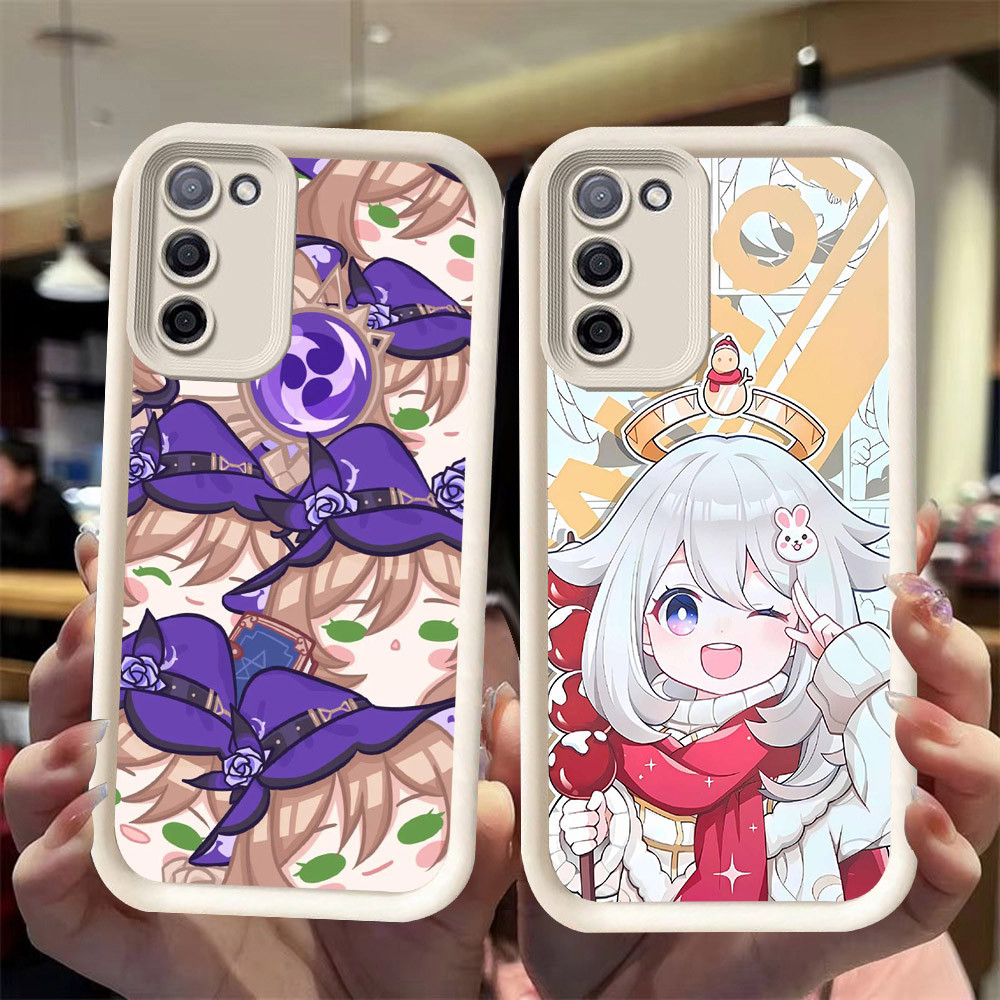 J-37 Genshin Impact ดำขาวชมพูเคสโทรศัพท์หรับ Xiaomi Redmi 15 POCO M3 9T 9A 5G