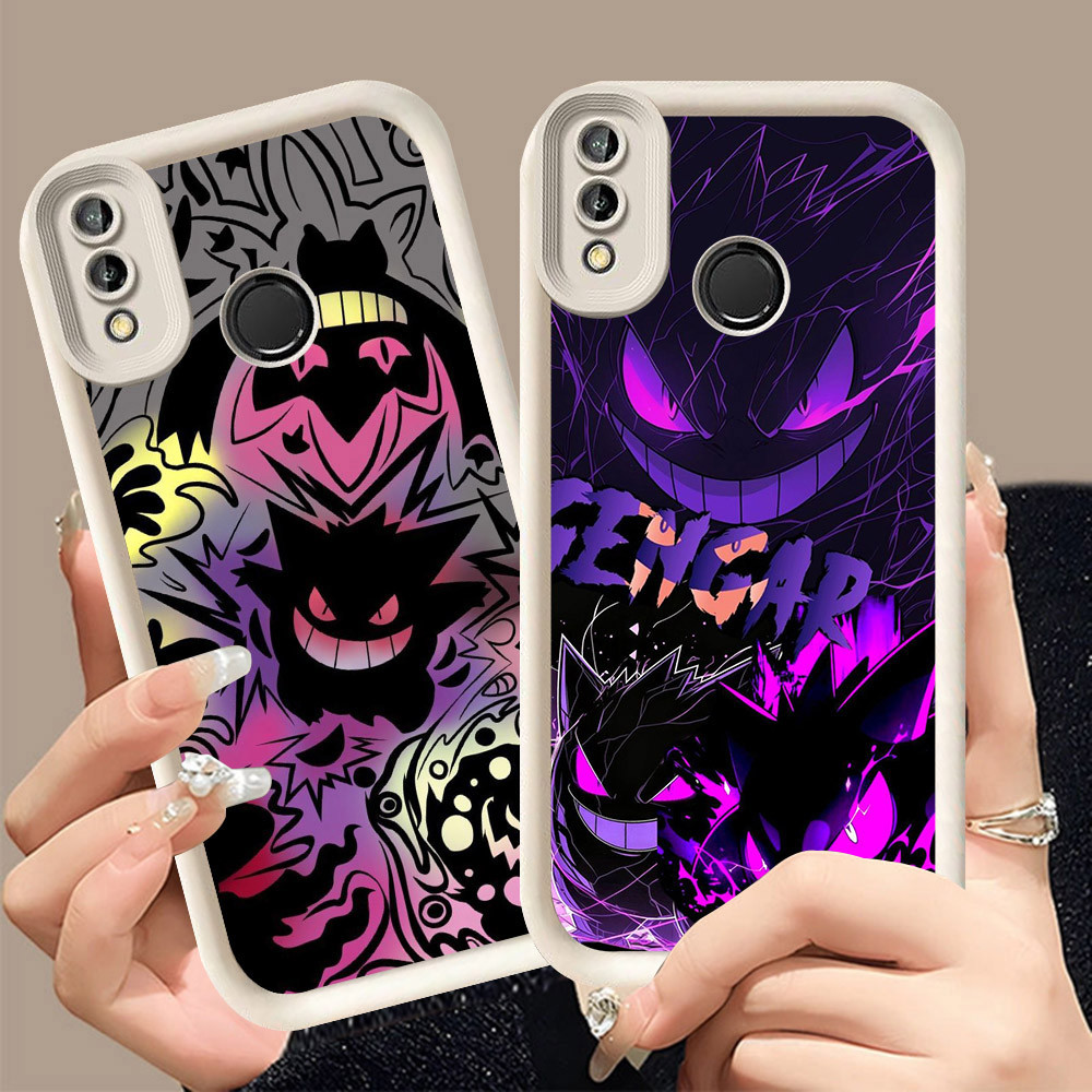 Q-16 Pokemon Gengar ขาวดำเคสโทรศัพท์หรับ VIVO Y91C Y91 Y1S Y93 Y95 ปกสีชมพู