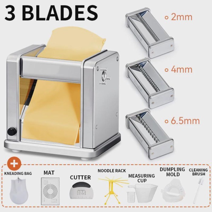 Electric Noodle Machine Noodle Press Machine Commercial Household Pasta Maker Stainless Steel Dumpl