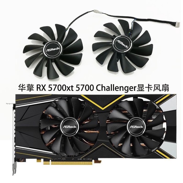 Asrock ASRock RX 5700xt 5700 Challenger D กราฟิกการ์ดพัดลมระบายความร้อน CF1010U12S