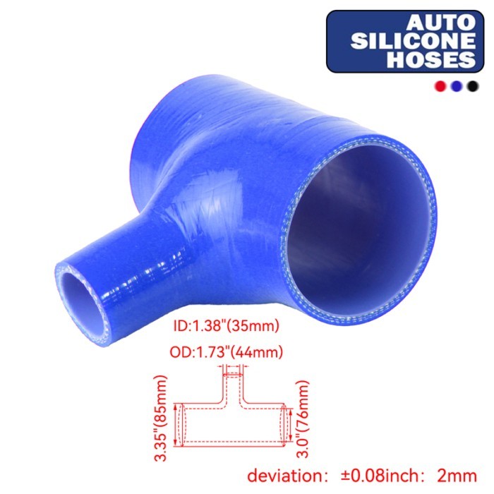 3inch to 3inch T Shape Silicone Hose Tube Pipe for 35mm ID BOV