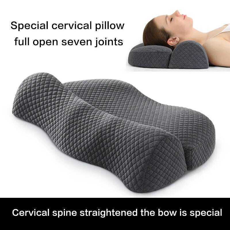 llow, Memory Foam Contour Pillow, Bed Pillows For Side Sleeper Ergonomic Orthopedic Sleeping Pillow