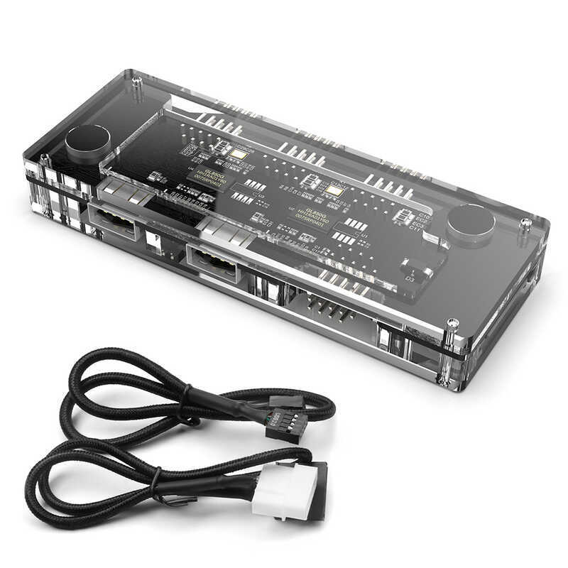 มัลติฟังก์ชั่น 9pin ถึง 9pin USB2.0 พร้อมแหล่งจ่ายไฟ SATA ฮับขยาย 9pin