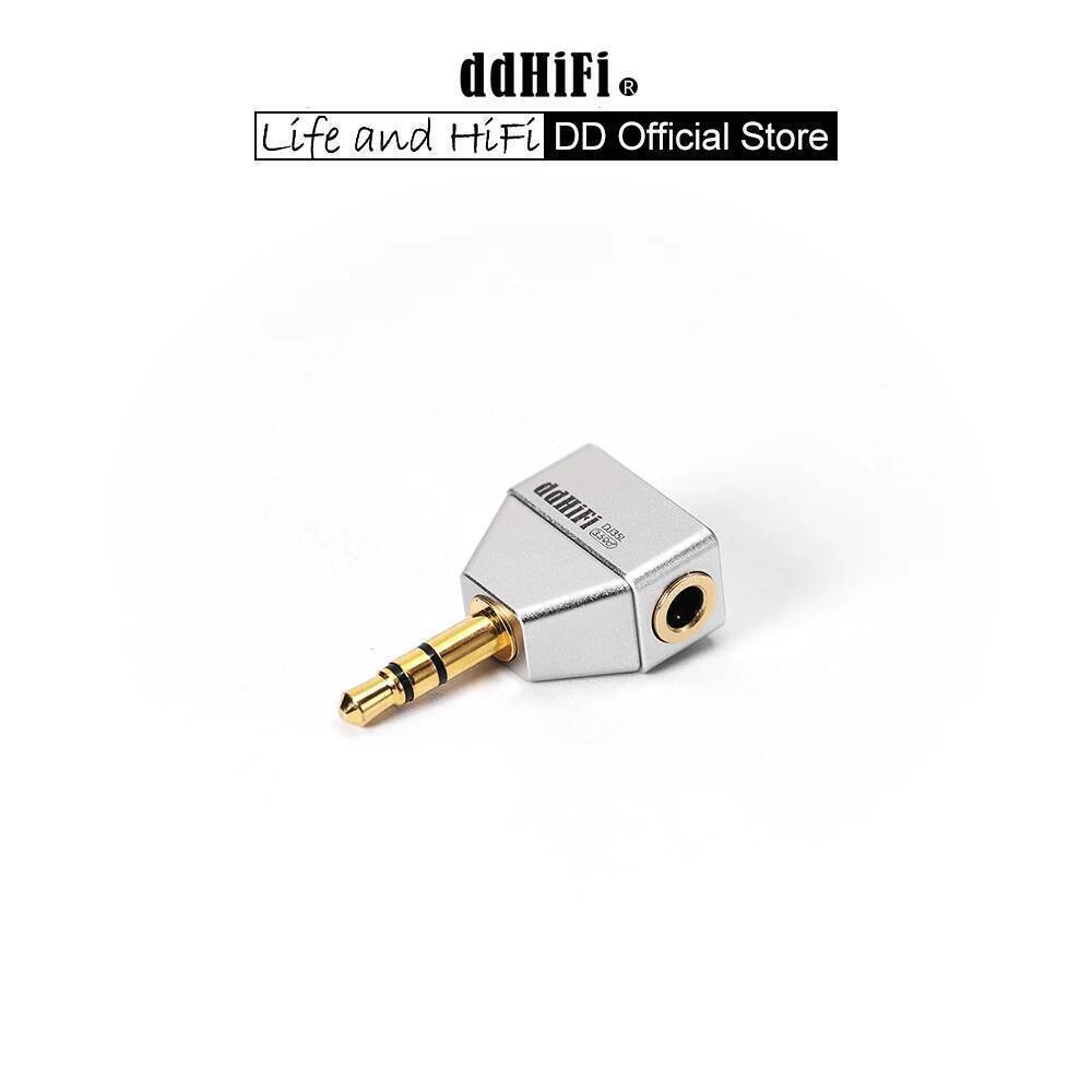 ใหม่ DD ddHiFi DJ35L 3.5 มม.หญิง 3.5 มม.ชาย L-Shaped Adapter, CNC อลูมิเนียมสําหรับสายหูฟัง Audiophi