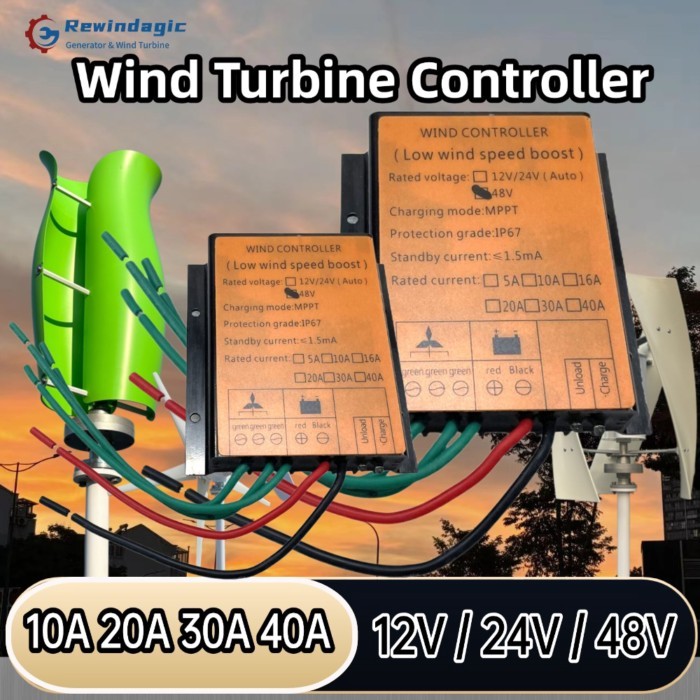 12V 24V 48V MPPT Output DC Wind Solar Charge Controller 5000W Wind Turbine Generator 5000W Solar Pa