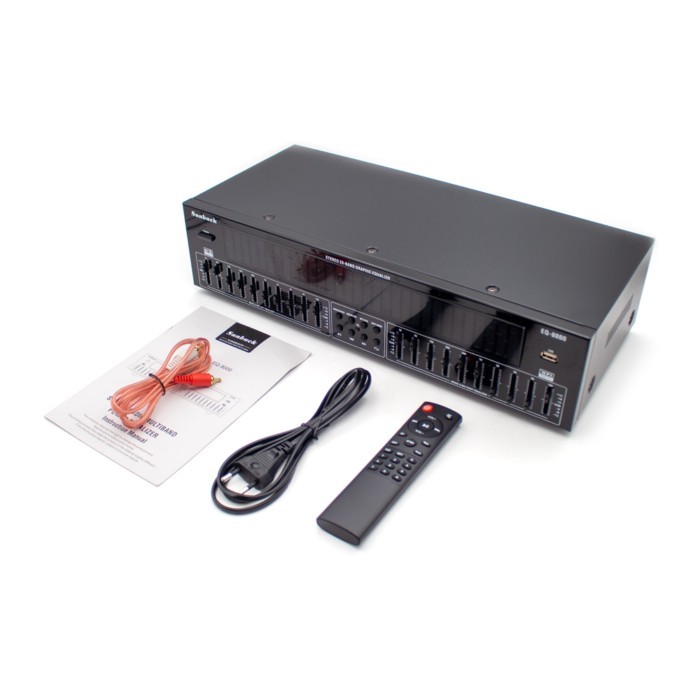 Professional EQ8000 Audio Processor EQ Equalizer - Bluetooth 5.4, Optical/Coaxial Decoder, USB Hi-F