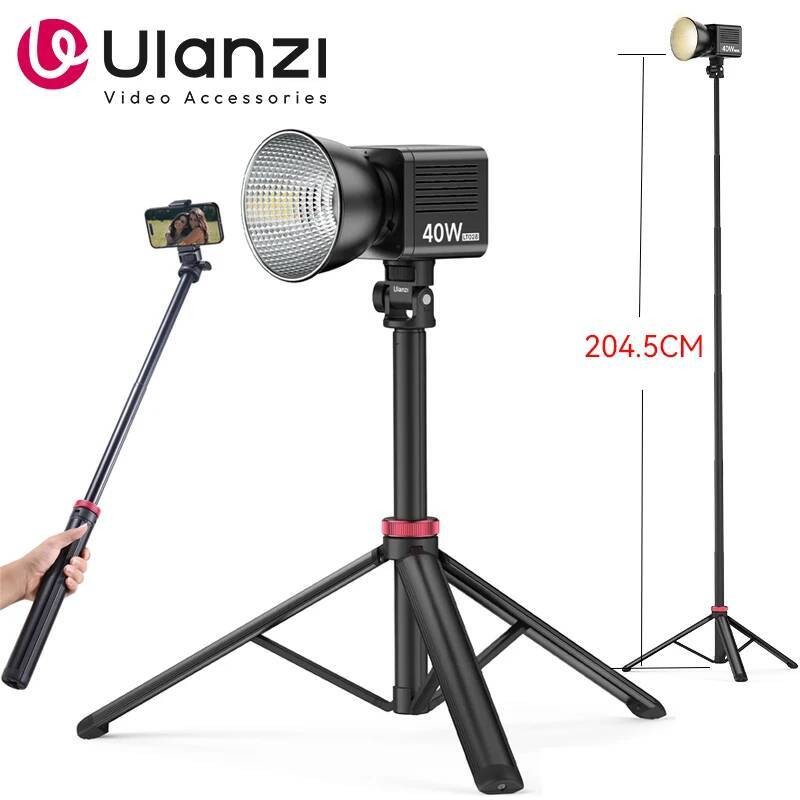 Ulanzi MT-79 2M แบบพกพา Universal ขาตั้งกล้องอลูมิเนียมผู้ถือโคมไฟสนับสนุน LT028 เติมแสงน้ําหนักเบาก