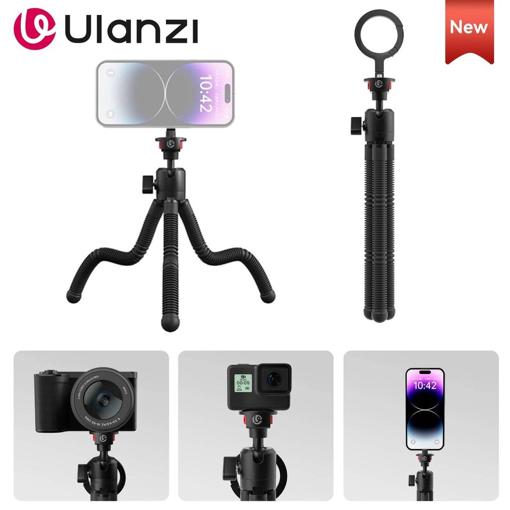 Ulanzi MT30 แม่เหล็กขาตั้งกล้องแบบยืดหยุ่นสําหรับ GoPro Magsafe โทรศัพท์กล้อง DSLR iPhone 16 เติมแสง