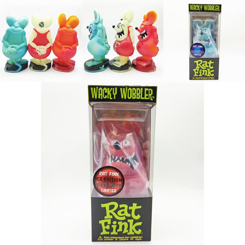 Fink Funko Rat Pvc Model Luminous Night Gradient Blue Dashboard Sculpture Car